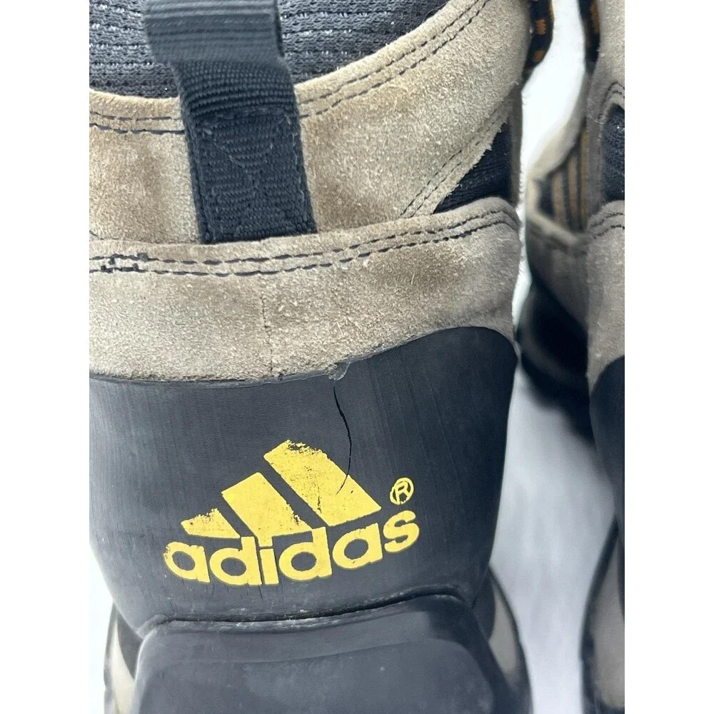 Vintage Adidas Boots Mens Size 8.5 Gray Suede SympaTex Snow Hiking Winter